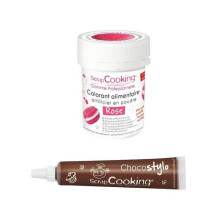Caneta de chocolate + Corante alimentar Rosa