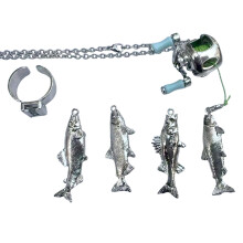 Collier et bague sur le thème de la pêche toute-Ensemble 2