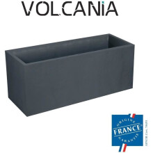 Jardinière - VOLCANIA - Kunststoff - Anthrazitgrau - 99,5x39xH43cm - 98L - Steindekor - EDA