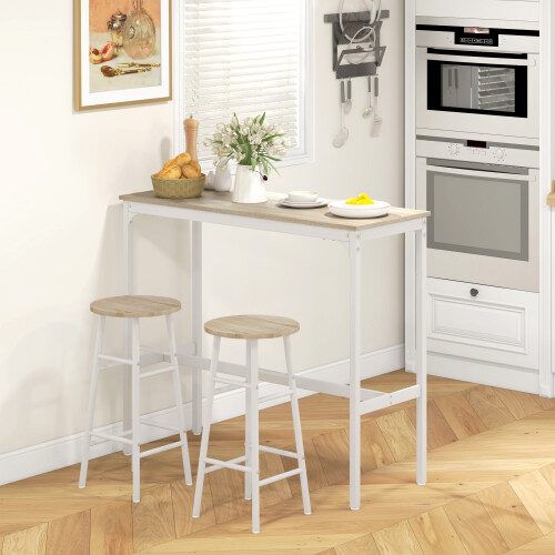 Homcom Conjunto de Bar Bicolor 105 x 40 x 90 cm 2