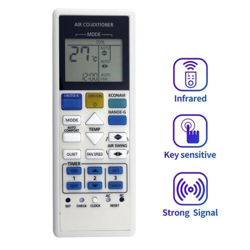Replace AC Remote Control A75C4543 for  Inverter Air Conditioner CS-V24RKH CS-S28RKH 1