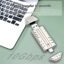 M.2 NVME SSD Case External Enclosure USB 3.2 Gen2 10Gbps Type-A + Type-C M2 NVME Adapter Box Supports 2230 M.2 NVME SSD