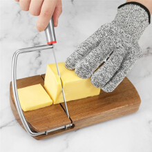 Multipurpose Cheese Slicer Cutter, Wood Cheese Slicers Board with Blade for Block Cheese, Effortless Slicing