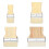 Conjunto de 4 Pincéis de Remo Plano, Pincel Largo, Pincel  de 2/3/4/5 Polegadas para Tintas A Óleo e Acrílicas 1