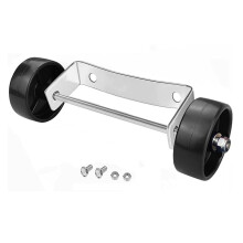 Universal Patio Heater Wheel Kit-Stainless Steel Silver Bracket + Black Wheels,Patio Tall Propane Gas Patio Heater Wheel
