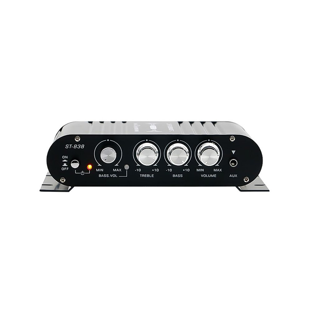 St-838 Hifi 2.1 Channel Power Amplifier 80Wx2 Stereo Bass Sound Amp With Subwoofer Output Home Audio Amplifier Black