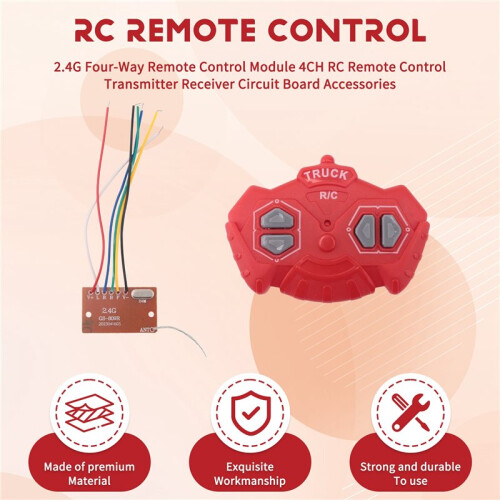 2.4G Four-Way Remote Control Module 4CH RC Remote Control Transmitter Receiver Circuit Board Accessories 1