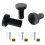 Lot de 6 cintres cylindriques noirs, crochet mural 1