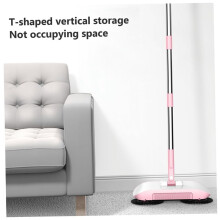 Manual Sweeper, Push Type Non-Electric Floor Sweeper, 2-in-1 Carpet and Floor Manual Sweeper