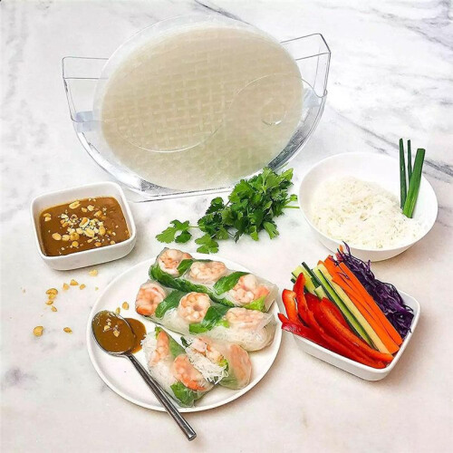 Rice Paper Packaging Container Spring Rolls Water Bowl Rice Paper Holder Vietnamese Pie Box Kitchen Tools 1