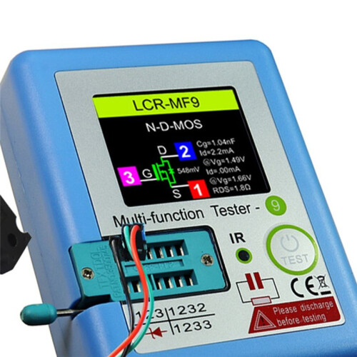 -MF9 TFT LCD Display Multi-Meter Transistor Tester Diode Triode Capacitor Resistor Test Meter MOSFET NPN PNP Triac 1