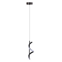 Spiral Black LED Pendant Light 85-265V, 37x11cm, Bright & Glareless
