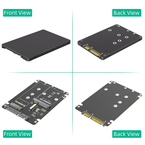 2 em 1 Combine M.2 NGFF Chave B e MSATA SSD para Adaptador SATA3 2.5 com Caixa de Plástico SSD 1