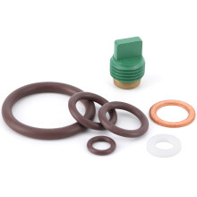 Replacement Part for Turbo Systems, Turbo Pedestal O-Ring Gaskets Kit with Copper Washer and Valve Seat Assembly, O-ring Seals with High Tightness,