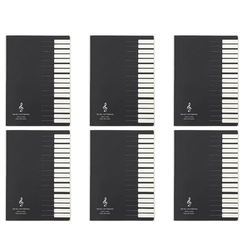 6X Five Lines Music Notes Notebook Music Tab Staff Stave Notebook 1