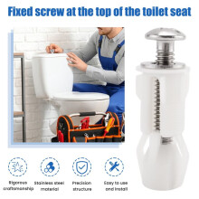 Toilet Screws and Toilet Lid Screws Stainless Steel Top Fixing Hinges Screws, for Toilet Replacement Parts