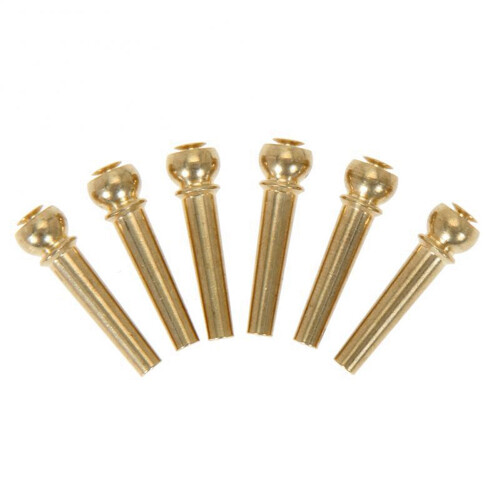 Acoustic Guitar String End Nut Bridge Saddle Abalone Pins Replacements Set (Brass Pins & Bone Saddle Nut)