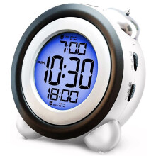 Digital Alarm Clock, Date Display Twin Bell Very Loud for Heavy Sleepers Dual Alarm  Backlight for Teens