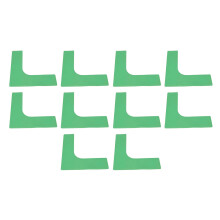 10 Court Line Markers Green PVC Sports