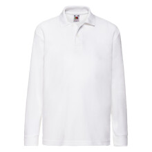 (3-4 Years, White) Fruit of the Loom Childrens/Kids Polycotton Pique Polo Shirt