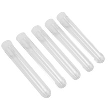 100 Sztuk Przezroczyste Plastikowe ProbóWki z BiałYmi ZakręTkami Pojemniki na PróBki Butelki Push Caps 12X75Mm