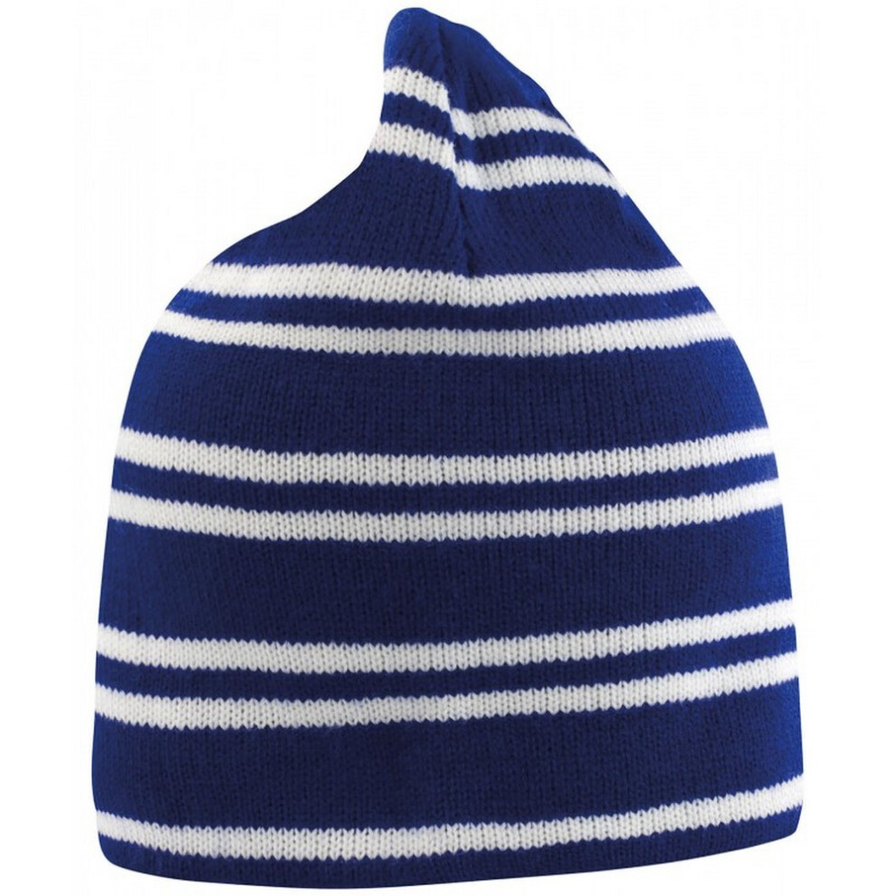 Result (One Size, Royal Blue/White) Unisex Adult Team Reversible Beanie