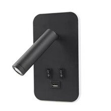 Bedside Wall Lamp with USB Port Wall Mounted Spot Lights Bedroom Wall Sconce Rotatable Led Wall Light Cabinet