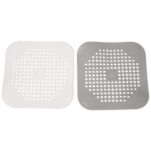 Square Drain Cover for Shower Drain Hair Catcher Flat Silicone Plug for Bathroom and Kitchen Filter Shower Drain Protection Flat Strainer Stopper with