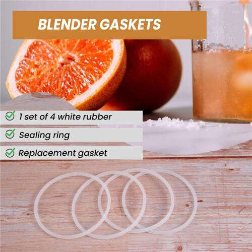New Replacement Gaskets Rubber Seal Ring for Magic Blender Flat/ 4 Pack 2