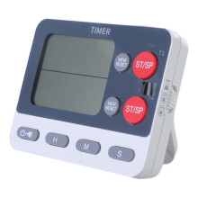 2 Channel Timer ABS with Magnetic Back Portable for Cooking