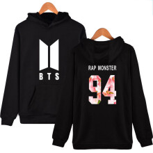 (Black,RAPMONSTER)Usa Fashion Jimin Kpop Bts Bangtan Boys Sweatshirt Hoodie Pocket Unisex Sweater