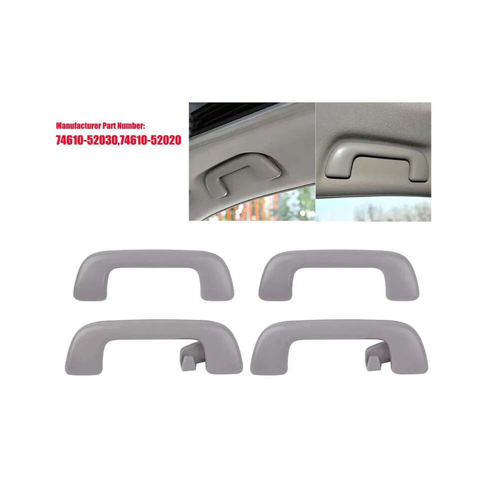 4Pcs Front & Rear Inner Roof Ceiling Pull Handle Grab For Toyota Corolla Yaris Rav4 74610-52020, 74610-52030 4852367012297