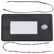 Medidor de Batería para Carrito de con Pantalla LCD, Voltímetro de 10-100 V, Medidor de Temperatura para Vehículos Recreativos, Autos y Yates.
