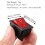 Red Light Illuminated 4 Pin DPST /OFF Snap in Rocker  16A 20A 250V AC 8