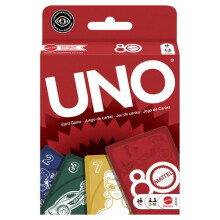 Mattel MTTJGK30 UNO Mattel 80th Anniversary Ruby Red Card Game