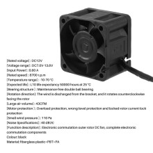 1 Pieza FFB0412SHN 4028 4Cm 12V 0.60A Ventilador de Flujo de Aire Microviolento 40X40X28MM Ventilador Enfriador para AWP8 PSU Ventilador de