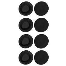 4 Paires de Coussinets D'Oreille Élastiques de 8 cm, Housses de Casque Extensibles et Lavables, Protections Hygiéniques pour Écouteurs, Noir