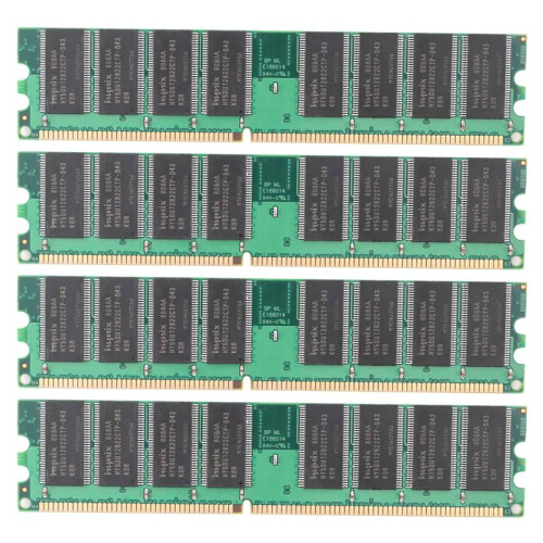 4X DDR 1GB PC Memory Ram DDR1 Desktop PC3200 400MHz 184 Pin Non-ECC Computer Memoria Module