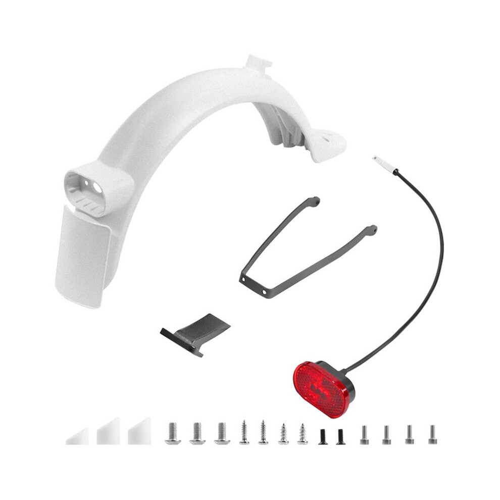 For M365 Pro2 1S Mi3 Electric Scooter Rear Set Bracket Taillight Accessories, White 4713515681935