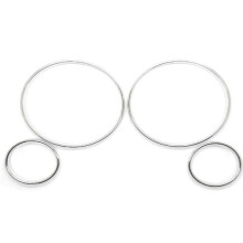 Couvercle de Compteur de Vitesse de Voiture, Garniture de Lunette, Ensemble D'Anneaux de Jauge de Tableau de Bord pour E39 Série 5 E38 Série 7 E53