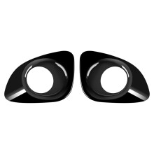 For 2021 2022 Glossy Black Front Fog Light Lamp Cover Trim Foglight Bezel Decoration Frame