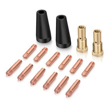 16-Teiliges Gasloses DüSenspitzen-Set mit Flussmittelkern K3493-1, 0,035 Zoll Kontaktspitzen und Gasdiffusoren mit Century FC90/80GL Titan