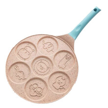 Frying Mould Seven-Hole Breakfast Frying Pan Animal Face Multi-Function Wheel Pancake Pan Small Egg Dumpling
