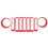 Red Front Grille Frame Headlight Ring Mesh Ring for  2018 New Model  Exterior Modification 2