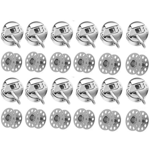 Ensemble de bobines de Machine à coudre, 24 pièces, étui à