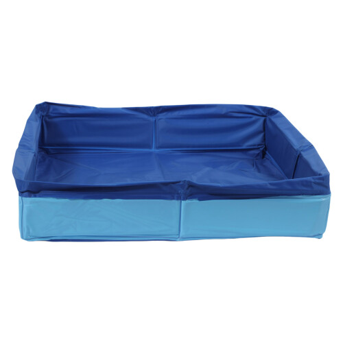 Piscine pliable pour chiens, piscine en plastique pliable-Bleu
