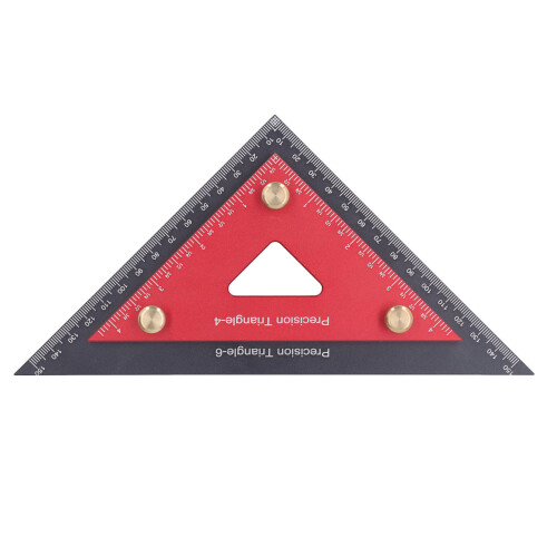 Double Triangle Ruler Aluminum Alloy 4" & 6" Carpentry Square Tool 2