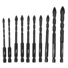 Set mit hochfesten Hartmetallspitzen für Beton, Mauerwerk und Fliesen, Ziegel, Glas und Holz.