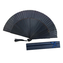 2Pz Ventaglio Nero Uomo Pieghevole in E Tessuto