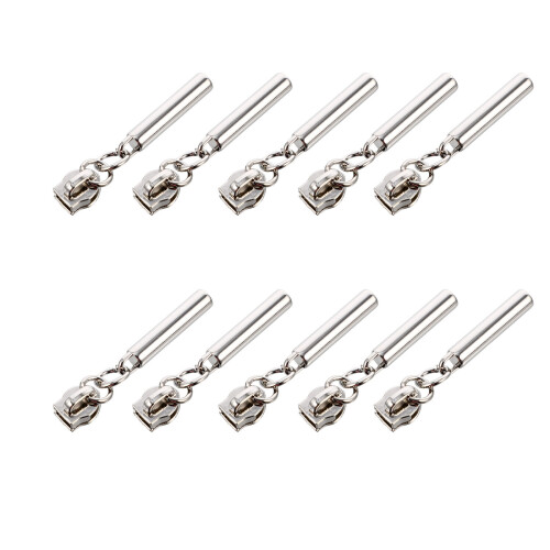 20Pz Testine Zip Argento Per , Cappotti E Valigie DIY